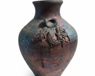 John Clayton Raku Pottery Vase