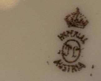 Imperial Austria Porcelain Dinnerware Service with Gold Gilt Trim second image