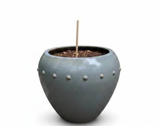 Large Glazed Ceramic Studded Garden Planter