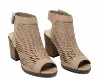 Vince Camuto Lavette Laser Cut Peep Toe Bootie Sandals