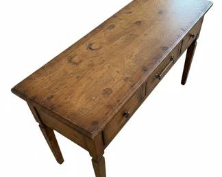 Wrought Iron Console Table with Map Top second image