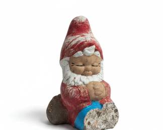 Vintage Concrete Sleeping Garden Gnome, possibly Exhart