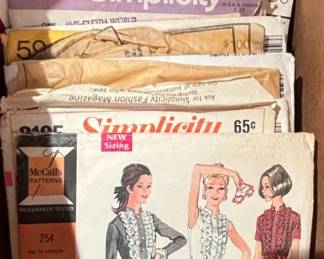 Simplicity and McCalls Vintage Sewing Patterns Collection