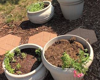 Set of Decorative Resin Planters