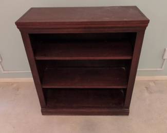 Dark Wood Bookcase with Three Shelves