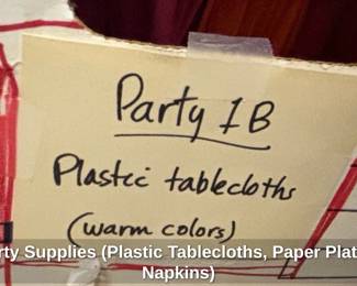 Party Supplies Plastic Tablecloths, Paper Plates, Napkins second image