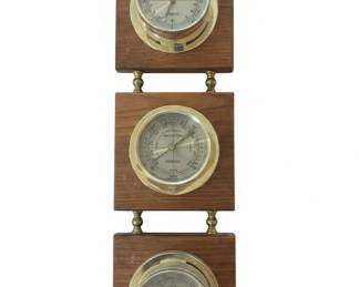 Piece Springfield Weather Station Set Barometer, Thermometer, Hygrometer