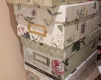 Anna Griffin Decorative Storage Boxes with Floral Motifs