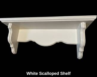 White Scalloped Shelf