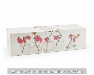 Asian Array Set of Miniature Vases