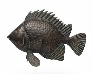 Brutalist Mid Century Metal Fish Wall Art