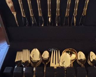 Gold Electroplated Flatware Set