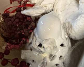 Ceramic and Glass Bird Figurines and Napkin Rings third image