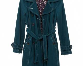 Merona Teal Corduroy Trench Coat