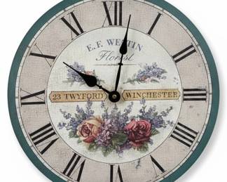 Timeworks E.F. Westin Florist Wall Clock