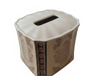 Croscill Baroque Royal Paisley Ceramic Tissue Box Cover