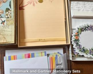 Hallmark and Gartner Stationery Sets