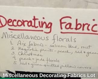 Miscellaneous Decorating Fabrics Lot