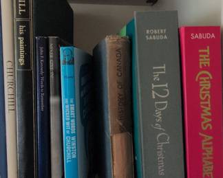 Collection of Books including Churchill, Kennedy, and Robert Sabuda PopUp Books