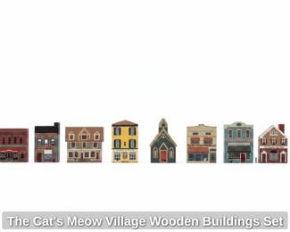 The Cats Meow Village Wooden Buildings Set second image