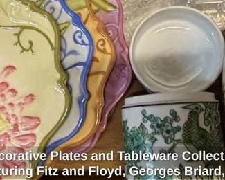 Decorative Plates and Tableware Collection featuring Fitz and Floyd, Georges Briard, and Imaristyle pieces fourth image