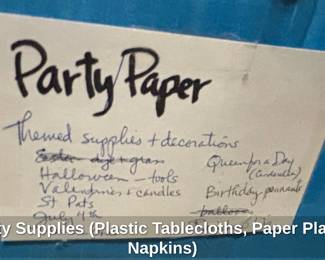 Party Supplies Plastic Tablecloths, Paper Plates, Napkins third image