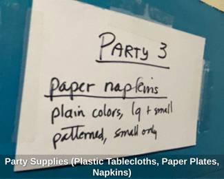 Party Supplies Plastic Tablecloths, Paper Plates, Napkins fifth image