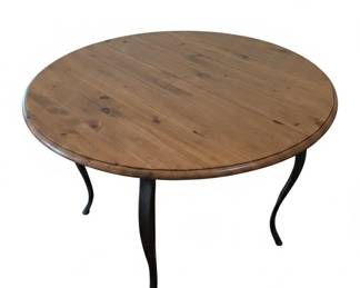 Round Pine Dining Table with Four Chairs third image