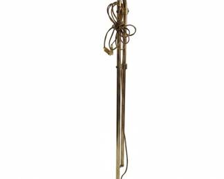 Vintage Brass Clam Shell Pharmacy Floor Lamp