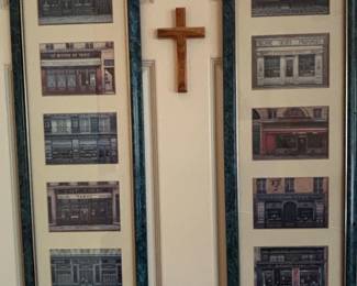 Set of Framed Vintage Parisian Shop Prints