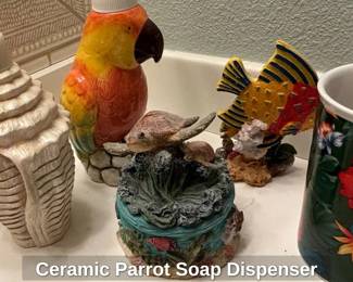 Ceramic Parrot Soap Dispenser second image