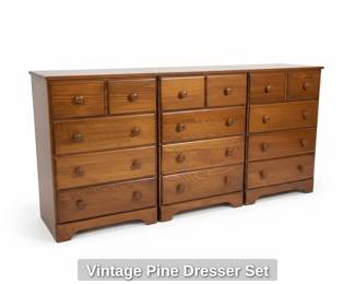 Vintage Pine Dresser Set second image