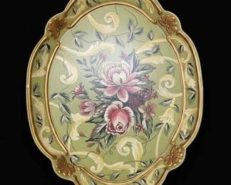 HandPainted Toleware Tray and Decorative Dishes Assortment second image