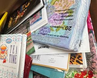 Floral Stationery Set, American Greetings Christmas PopUp Cards, and Tea Time Recipe Book second image