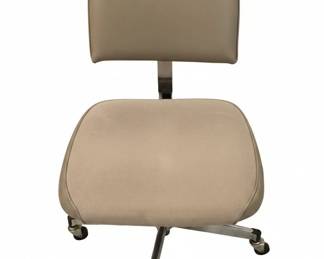 Vintage Office Chair with Vinyl Upholstery