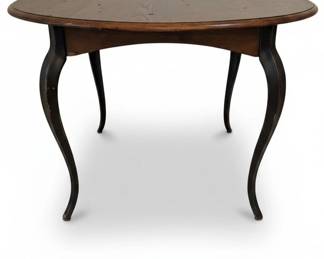 Round Pine Dining Table with Four Chairs fourth image
