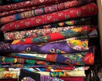Fabric Remnants Collection with Butterfly Motifs