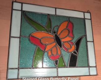 Stained Glass Butterfly Panel