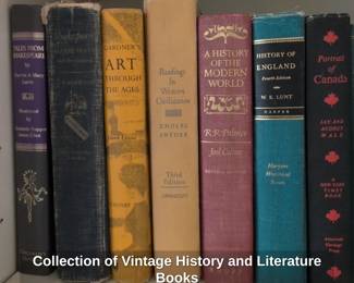 Collection of Vintage History and Literature Books