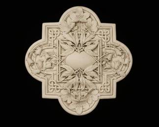 Art Nouveau Floral Plaque