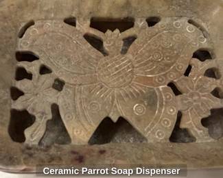 Ceramic Parrot Soap Dispenser third image