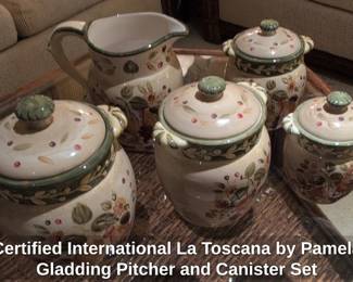 Certified International La Toscana by Pamela Gladding Pitcher and Canister Set