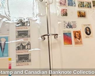 Stamp and Canadian Banknote Collection