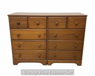 Vintage Pine Dresser Set