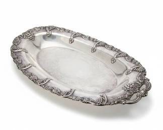 Silver Plated Footed Bowl and Serving Tray Set fifth image