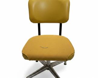 MidCentury Modern Yellow Upholstered Office Chair