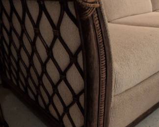 Braxton Culler Wicker and Upholstered Sofa second image