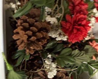 Artificial Christmas Wreath with Berries and Pinecones third image