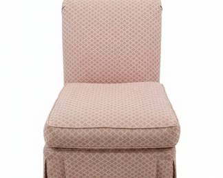 Pink Diamond Pattern Slipper Chair