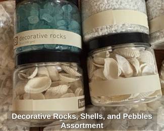 Decorative Rocks, Shells, and Pebbles Assortment
